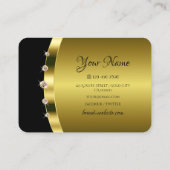 Luxus Gold Black Sparkling Diamonds Beruflich Visitenkarte (Rückseite)