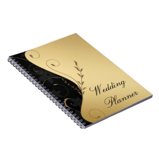 Luxus Gold-Black Wedding Planner Notebook Notizblock (Rechte Seite)
