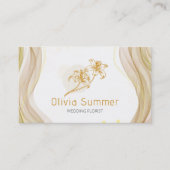 Luxus Gold Blume Visitenkarte (Vorderseite)