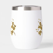 Luxus-Gold-Blumen-Glitter-Typografie (Rückseite)