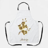 Luxus-Gold-Blumen-Glitter-Typografie Schürze (Vorderseite)