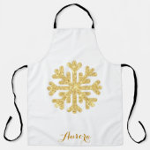 Luxus-Gold-Blumen-Glitter-Typografie Schürze (Vorderseite)