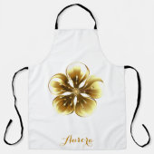 Luxus-Gold-Blumen-Glitter-Typografie Schürze (Vorderseite)
