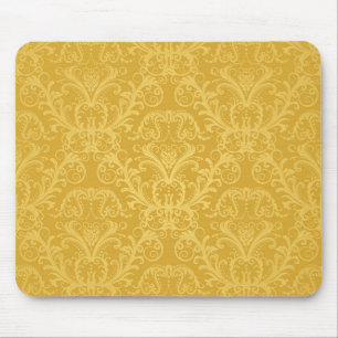 Luxus-Gold-Blumen-Tapete Mousepad