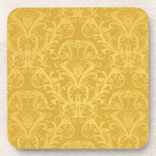 Luxus-Gold-Blumen-Tapete Untersetzer