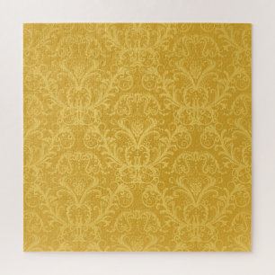 Luxus-Gold-Blumenmuster: Nahtlose Tapete Puzzle