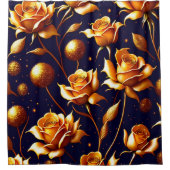 Luxus Gold Boho Rose Moderne Kollektion Duschvorhang (Vorderseite)