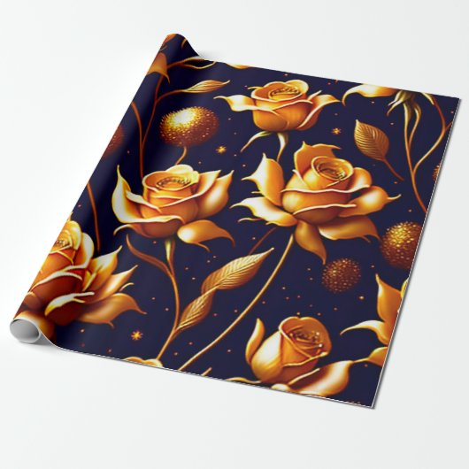 Luxus Gold Boho Rose Moderne Kollektion Geschenkpapier (Ungerollt)