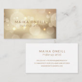 Luxus Gold Bokeh Glitzer beruflich Visitenkarte (Vorne/Hinten)