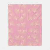 Luxus-Gold-Botanik-Blatt-Blush-Rosa-Muster Fleecedecke (Vorderseite)