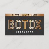 Luxus Gold Botox Filler Anleitung Nachsorge  Visitenkarte (Vorderseite)