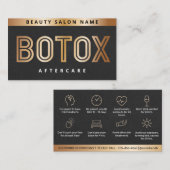 Luxus Gold Botox Filler Anleitung Nachsorge Visitenkarte (Vorne/Hinten)