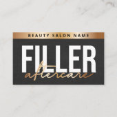 Luxus Gold Botox Filler Instruction Aftercare Bu Visitenkarte (Vorderseite)