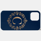 👑 Luxus Gold C Monogram Elegant Minimale Initiale Case-Mate iPhone Hülle (Rückseite (Horizontal))