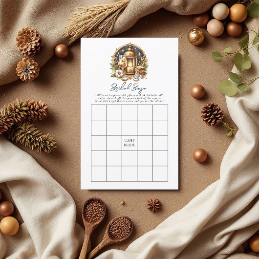 Luxus Gold Camp Bride Bachelorette Bingo Spiel