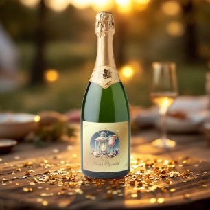 Luxus Gold Camp Bride Bachelorette Wochenende Schaumweinetikett