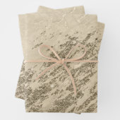 Luxus Gold Champagner Glitzer Marmor Geschenkpapier Set (Beispiel)