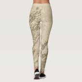 Luxus Gold Champagner Glitzer Marmor Hinzufügen Te Leggings (Rückseite)