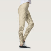 Luxus Gold Champagner Glitzer Marmor Hinzufügen Te Leggings (Rechts)