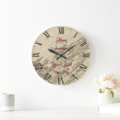 Luxus Gold Champagner Glitzer Marmor individualisi Große Wanduhr (Zuhause)