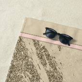 Luxus Gold Champagner Glitzer Marmor Strandtuch (Beispiel)