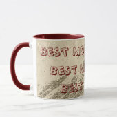 Luxus Gold Champagner Glitzer Marmor Tasse (Links)