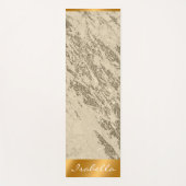 Luxus Gold Champagner Glitzer Marmor Yogamatte (Vorderseite)