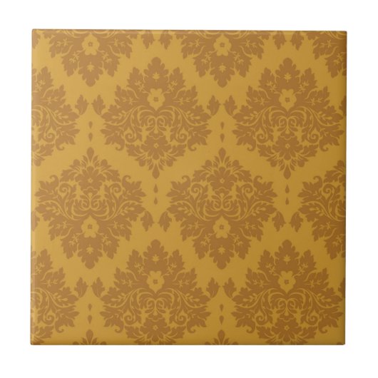 Luxus-Gold-Damask Fliese (Vorderseite)
