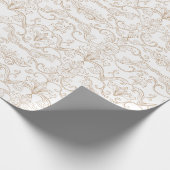 Luxus-Gold-Damask nahtlos Geschenkpapier (Ecke)