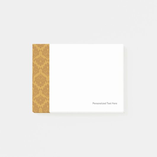 Luxus-Gold-Damaskus Post-it Klebezettel (Vorderseite)