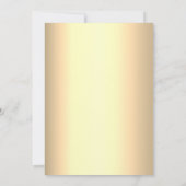 Luxus Gold Dress Crown Quinceanera Einladung (Rückseite)