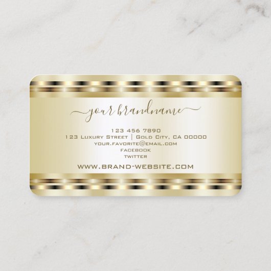 Luxus Gold Effect Farben Beruflich und stilvoll Visitenkarte (Rückseite)