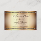 Luxus Gold Effekt mit Golden Glitzer Stars Noble Visitenkarte (Rückseite)