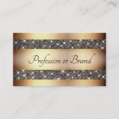 Luxus Gold Effekt mit Golden Glitzer Stars Noble Visitenkarte (Vorderseite)