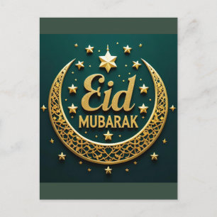 Luxus Gold Eid Mubarak  Postkarte