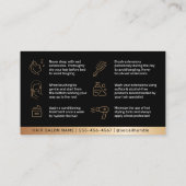 Luxus Gold Einfache Haarverlängerungen nach der Ca Visitenkarte (Rückseite)