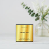 Luxus Gold Elegante Custom Modernes Template Quadratische Visitenkarte (Stehend Vorderseite)