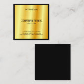 Luxus Gold Elegante Custom Modernes Template Quadratische Visitenkarte (Vorne/Hinten)