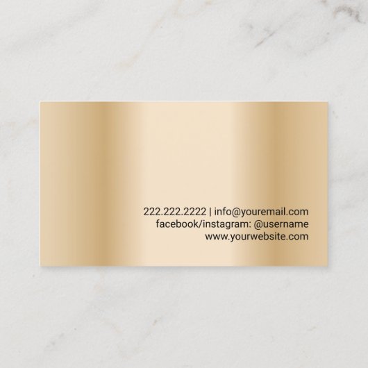 Luxus Gold Emblem Berufliches Party Private Koch Visitenkarte (Rückseite)