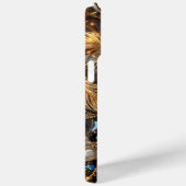 Luxus Gold Feathers und Gemstone Sparkle Muster Case-Mate iPhone Hülle (Rückseite / Rechts)