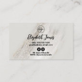 Luxus Gold Fleck White Glitzer Visitenkarte (Rückseite)