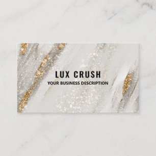 Luxus Gold Fleck White Glitzer Visitenkarte