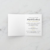 Luxus Gold Floral Custom Foto 50 und fabelhaft Einladung (Innenseite)