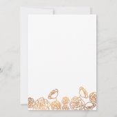 Luxus Gold Foil Floral Moderne Hochzeit Einladung (Rückseite)