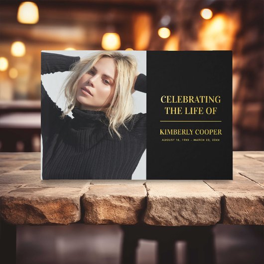 Luxus-Gold-Foil-Gedächtnis Foto halten Gästebuch