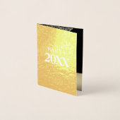 Luxus Gold Foil Schwarzes Neujahr Einladungen (Vorderseite)