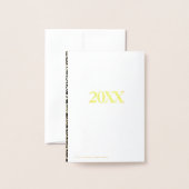 Luxus Gold Foil Schwarzes Neujahr Einladungen (Rückseite mit Umschlag)