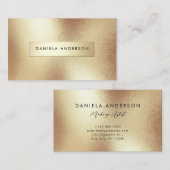 Luxus Gold Foil Textures Moderne Visitenkarte (Vorne/Hinten)