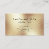 Luxus Gold Foil Textures Moderne Visitenkarte (Rückseite)