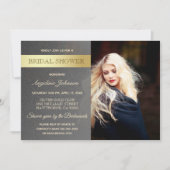 Luxus Gold Foil und Silver Brautparty Foto Einladung (Vorderseite)